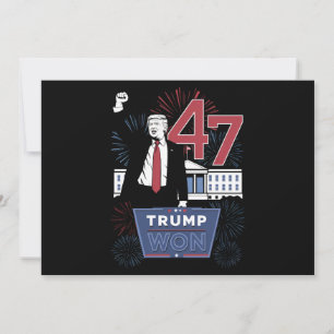 Trump Won 2024 Präsident 47 Amerika USA Einladung