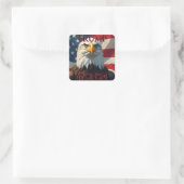 TRUMP WON 2024 QUADRATISCHER AUFKLEBER (Tasche)