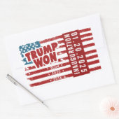Trump Won 2024 Rechteckiger Aufkleber (Umschlag)