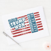 Trump Won 2024 Rechteckiger Aufkleber (Umschlag)