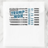 Trump Won 2024 Rechteckiger Aufkleber (Tasche)
