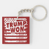 Trump Won 2024 Schlüsselanhänger (Rückseite)
