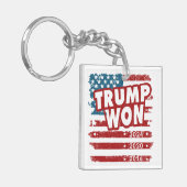 Trump Won 2024 Schlüsselanhänger (Vorderseite links)