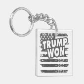 Trump Won 2024 Schlüsselanhänger (Vorderseite links)