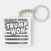 Trump Won 2024 Schlüsselanhänger (Rückseite)