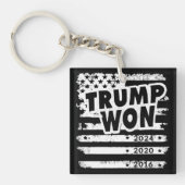 Trump Won 2024 Schlüsselanhänger (Vorderseite)