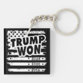 Trump Won 2024 Schlüsselanhänger (Rückseite)