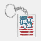 Trump Won 2024 Schlüsselanhänger (Vorderseite links)
