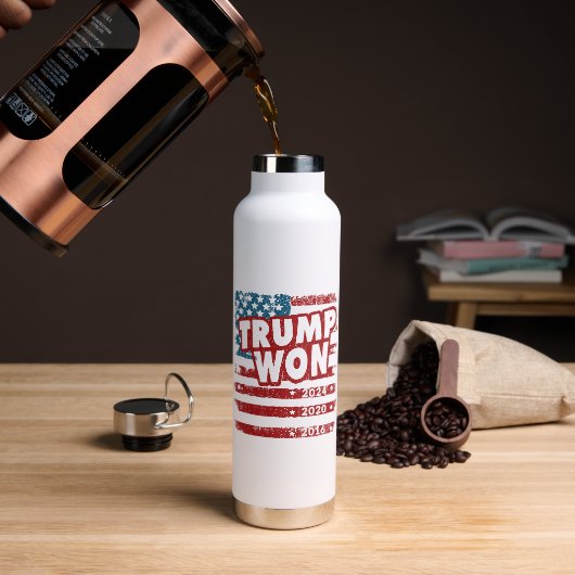 Trump Won 2024 Trinkflasche (Kaffee)