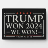 Trump Won 2024 We Won 47 2028 USA Fotoplatte (Vorderseite)