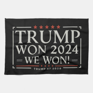 Trump Won 2024 We Won 47 2028 USA Geschirrtuch