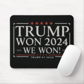 Trump Won 2024 We Won 47 2028 USA Mousepad (Mit Mouse)