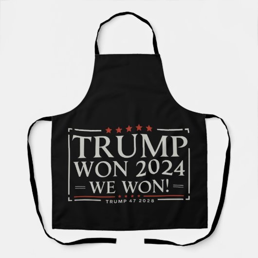Trump Won 2024 We Won 47 2028 USA Schürze (Vorderseite)