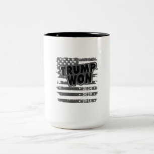 Trump Won 2024 Zweifarbige Tasse