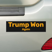 Trump Won Autoaufkleber (Auf Auto)