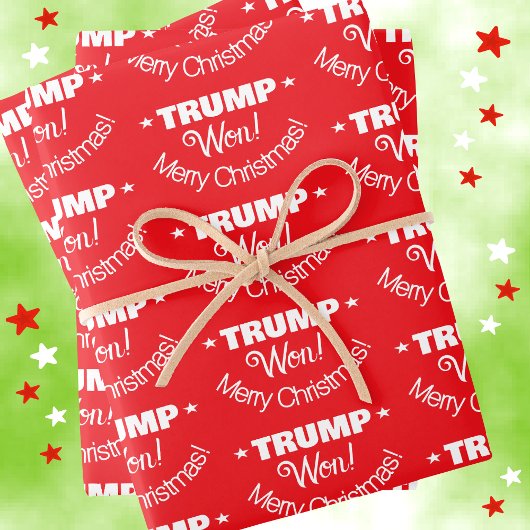 TRUMP Won! Frohe Weihnachts-Set des Wrapping Paper Geschenkpapier Set