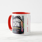 TRUMP WON IN EVERY STATE   MUG TASSE (Vorderseite Links)