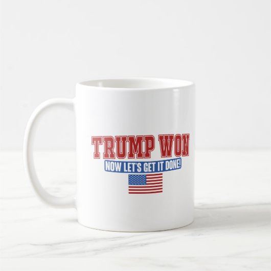 Trump Won Lasse jetzt bekommen Kaffeetasse (Links)
