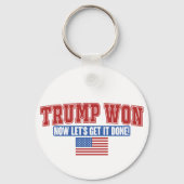 Trump Won Lasse jetzt bekommen Schlüsselanhänger (Rückseite)