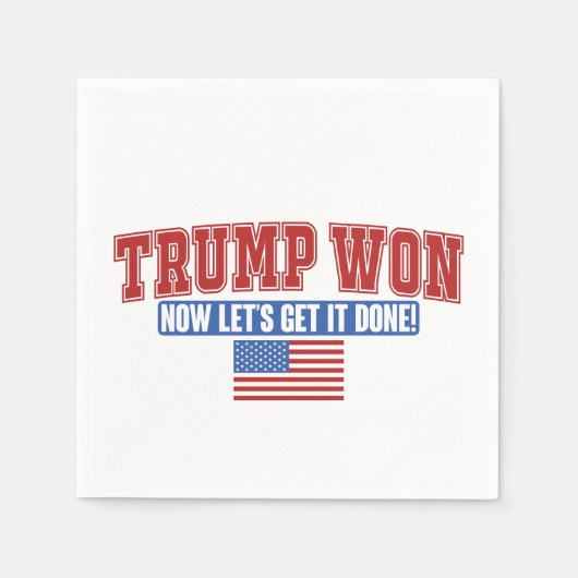 Trump Won Lasse jetzt bekommen Serviette (Vorderseite)