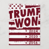 Trump Won Postkarte (Vorderseite)