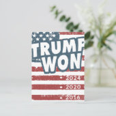 Trump Won Postkarte (Stehend Vorderseite)