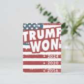 Trump Won Postkarte (Stehend Vorderseite)