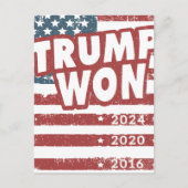 Trump Won Postkarte (Vorderseite)