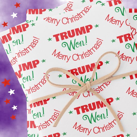TRUMP Won! Red Green frohe Weihnachts-Set Geschenk Geschenkpapier Set