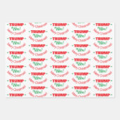 TRUMP Won! Red Green frohe Weihnachts-Set Geschenk Geschenkpapier Set (Vorderseite)