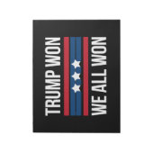 Trump Won We All Won 2024 USA Flag Trump Won Notizblock (Rotiert)
