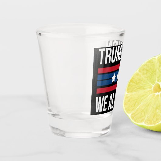 Trump Won We All Won 2024 USA Flag Trump Won Schnapsglas (Links)