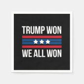 Trump Won We All Won 2024 USA Flag Trump Won Serviette (Vorderseite)