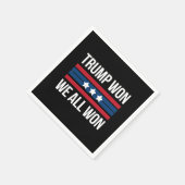Trump Won We All Won 2024 USA Flag Trump Won Serviette (Ecke)