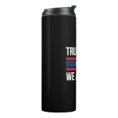 Trump Won We All Won 2024 USA Flag Trump Won Thermosbecher (Nach links gedreht)