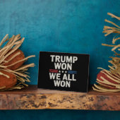 Trump Won We All Won Präsident 47 USA Fotoplatte (Seite)