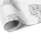 TRUMP Word Cloud Geschenkpapier (Rolleneckpunkt)