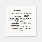 Trump Word Cloud Typografie Serviette (Vorderseite)