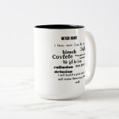 Trump Word Cloud Typografie Zweifarbige Tasse (VorderseiteRechts)