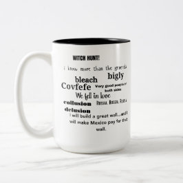 Trump Word Cloud Typografie Zweifarbige Tasse