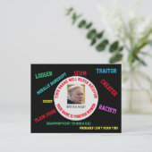 Trump Word Salat Postkarte (Stehend Vorderseite)