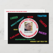 Trump Word Salat Postkarte (Vorne/Hinten)