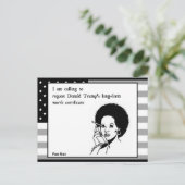 Trump Worth Certificate Postcard Postkarte (Stehend Vorderseite)