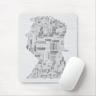TRUMP-Wortwolke auf Holz Mousepad
