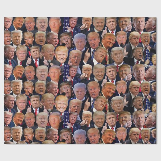 Trump Wrapping Paper Geschenkpapier (Flach)