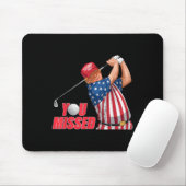 Trump You Missed Funny Golf Red Hat Mousepad (Mit Mouse)