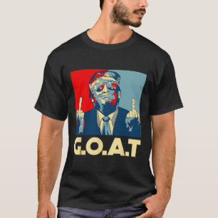Trump Ziege 45. Präsident Mittelfinger Wahl R T-Shirt