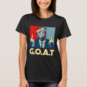 Trump Ziege 45. Präsident Mittelfinger Wahl R T-Shirt
