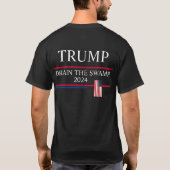 Trump zieht den Sumpf 2024 ab T-Shirt (Rückseite)
