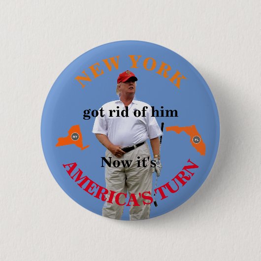 Trump zieht nach Florida Button (Vorderseite)